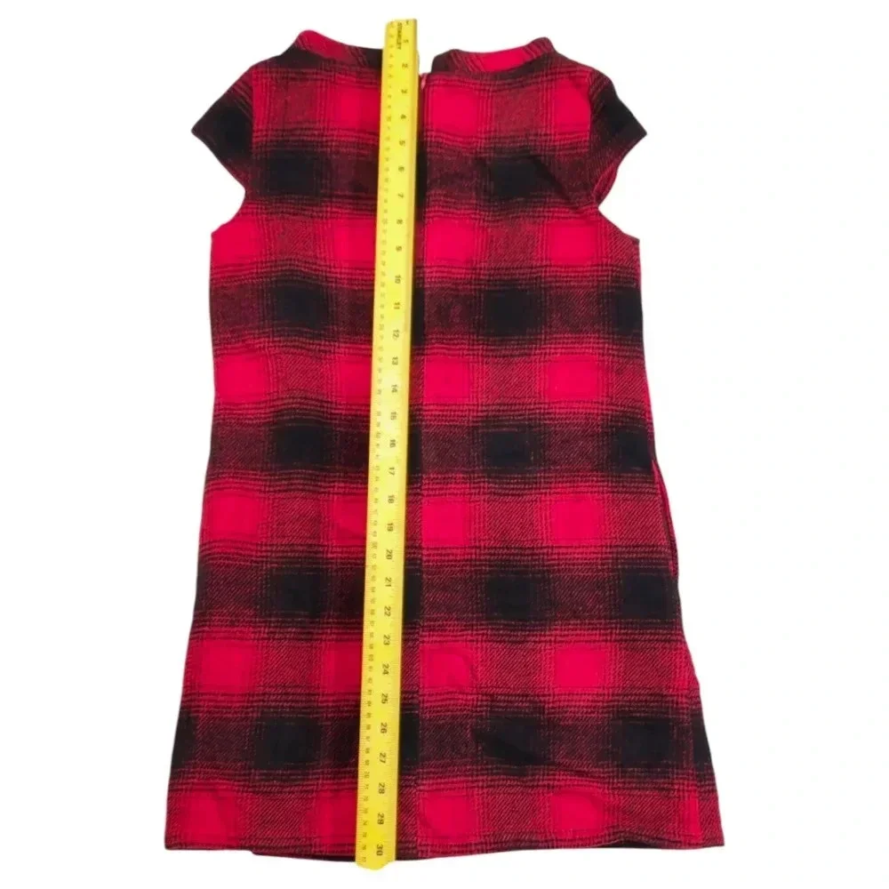 Piko 1988 Red Black Tartan Buffalo Plaid Checkered Shift Mini Dress Size Small